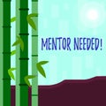 Writing note showing Mentor Needed. Business photo showcasing Guidance advice support training required Colorful Set of