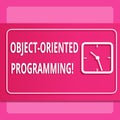 Writing note showing Object Oriented Programming. Business photo showcasing Language model objects rather than actions. Royalty Free Stock Photo