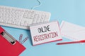 Writing note showing Online Registration. Business photo showcasing System for subscribing or registering via the Royalty Free Stock Photo