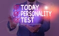 Writing note showing Personality Test. Business photo showcasing A method of assessing huanalysis demonstratingality constructs