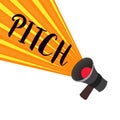 Writing note showing Pitch. Business photo showcasing quality sound governed by rate vibrations producing high or low Royalty Free Stock Photo