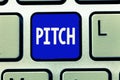 Writing note showing Pitch. Business photo showcasing quality sound governed by rate vibrations producing high or low Royalty Free Stock Photo