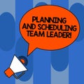 Writing note showing Planning And Scheduling Team Leader. Business photo showcasing Project analysisagement business