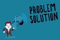 Writing note showing Problem Solution. Business photo showcasing solving consists of using generic methods in orderly Royalty Free Stock Photo