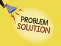 Writing note showing Problem Solution. Business photo showcasing solving consists of using generic methods in orderly Royalty Free Stock Photo