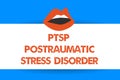 Writing note showing Ptsd Postraumatic Stress Disorder. Business photo showcasing Serious mental condition Emotional Royalty Free Stock Photo
