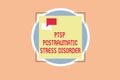 Writing note showing Ptsd Postraumatic Stress Disorder. Business photo showcasing Serious mental condition Emotional Royalty Free Stock Photo