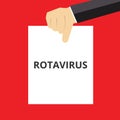 Writing note showing Rotavirus