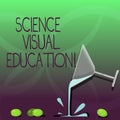 Writing note showing Science Visual Education. Business photo showcasing Use infographic to understand ideas and concepts Cocktail