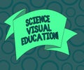 Writing note showing Science Visual Education. Business photo showcasing Use infographic to understand ideas and