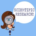 Writing note showing Scientific Research. Business photo showcasing methodical study to prove or disprove a hypothesis Royalty Free Stock Photo