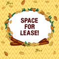 Writing note showing Space For Lease. Business photo showcasing Available location for rent to use for commercial Royalty Free Stock Photo
