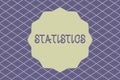 Writing note showing Statistics. Business photo showcasing Science Collecting analyzing numerical data in large Royalty Free Stock Photo