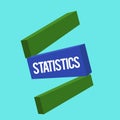 Writing note showing Statistics. Business photo showcasing Science Collecting analyzing numerical data in large Royalty Free Stock Photo