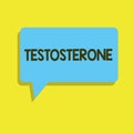 Writing note showing Testosterone. Business photo showcasing Hormone development of male secondary sexual