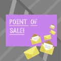 Writing note showingPoint Of Sale. Business photo showcasing Method for doing payments with debit or credit cards. Royalty Free Stock Photo