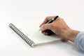 Writing on notebook Royalty Free Stock Photo