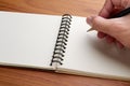 Writing on Notebook With Pencil Royalty Free Stock Photo