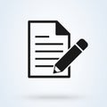 Writing notebook. vector Simple modern icon design illustration