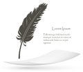 Writing old feather with paper Royalty Free Stock Photo