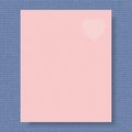 Writing paper on knitted background both in color of the year 2016 rose quartz (pink) and serenity (blue)