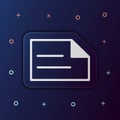 Writing on paper nolan button icon. Simple thin line, outline vector of web icons for ui and ux, website or mobile application Royalty Free Stock Photo
