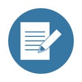 writing on paper with a pencil . Element of web icon in Badge style Royalty Free Stock Photo