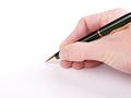 Writing with pen Royalty Free Stock Photo