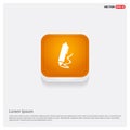 Writing pen icon Orange Abstract Web Button