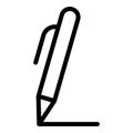 Writing pen icon, outline style Royalty Free Stock Photo