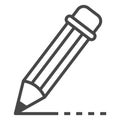 Writing pencil icon, outline style