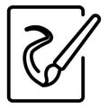 Writing pencil icon outline vector. Kid tools Royalty Free Stock Photo