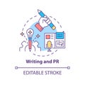 Writing and PR concept icon