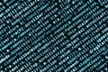 Writing programming code on laptop. Digital binary data on computer screen