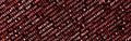 Writing programming code on laptop. Digital binary data on computer screen Royalty Free Stock Photo