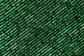 Writing programming code on laptop. Digital binary data on computer screen