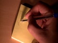 Writing on a sticky paper