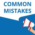 Writing text showing Common Mistakes Royalty Free Stock Photo