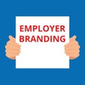 Writing text showing Employer Branding