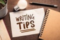 Writing Tips Note on the Desk