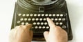 Writing using an old typewriter Royalty Free Stock Photo