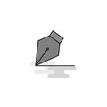 Writing Web Icon. Flat Line Filled Gray Icon Vector Royalty Free Stock Photo