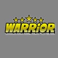 the writing is written Warrior in yellow italics Royalty Free Stock Photo