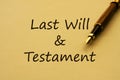 Writing you last will and testament Royalty Free Stock Photo