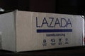 Writings On A Lazada Shipping Cardboard Box