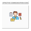 Written communication color icon