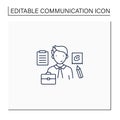 Written communication line icon
