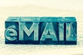 Written email in lead letters Royalty Free Stock Photo