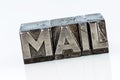 Written email in lead letters Royalty Free Stock Photo