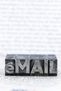 Written email in lead letters Royalty Free Stock Photo